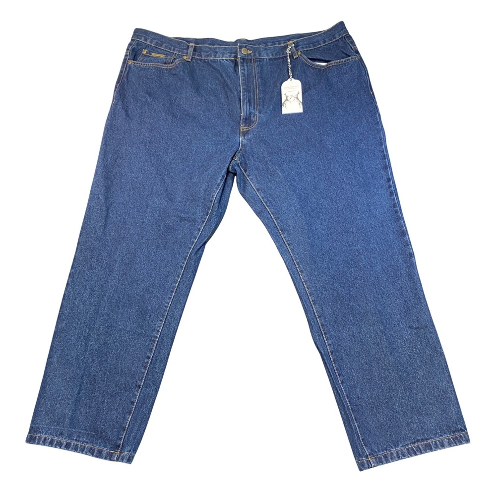 Peter Christian Mens Blue Denim Jeans Straight Leg 48/28 NWT
